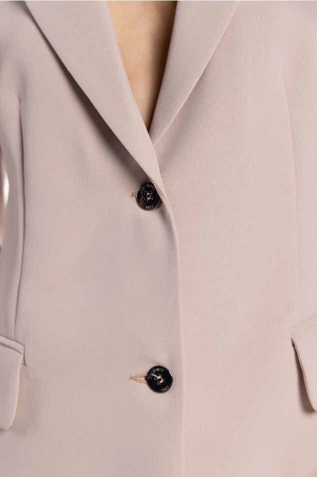 Double Crepe Blazer with Flap Pockets