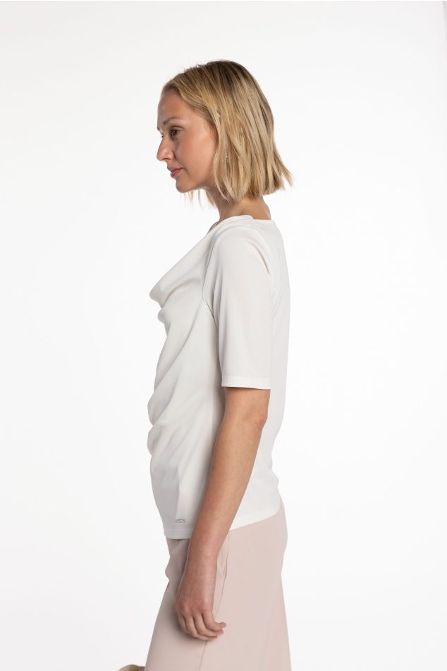Jersey Top with Draped Neckline