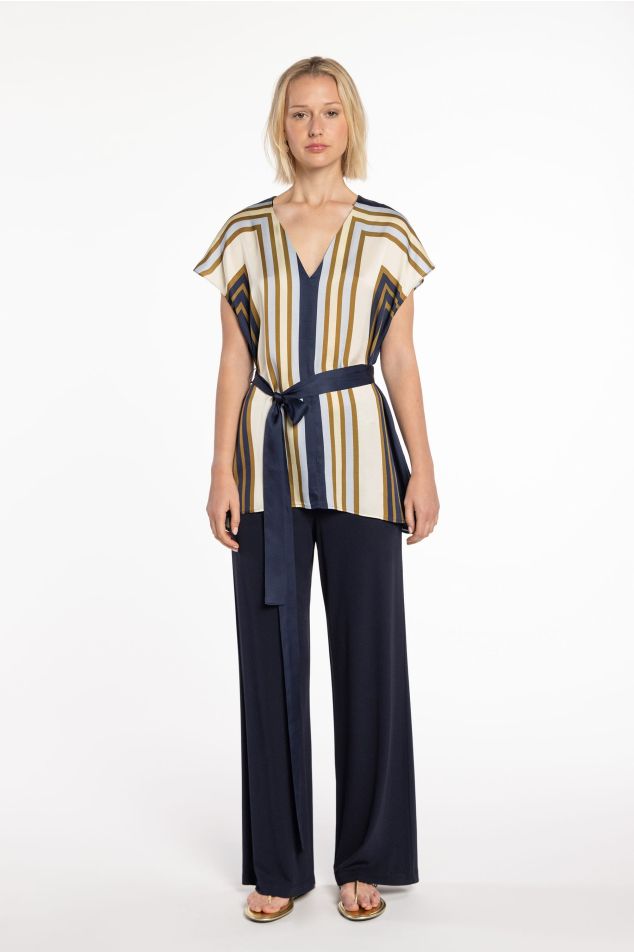 Printed Satin Blouse