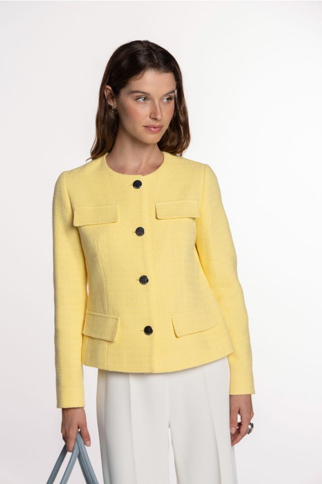 Tweed Jacket with Flap Pockets