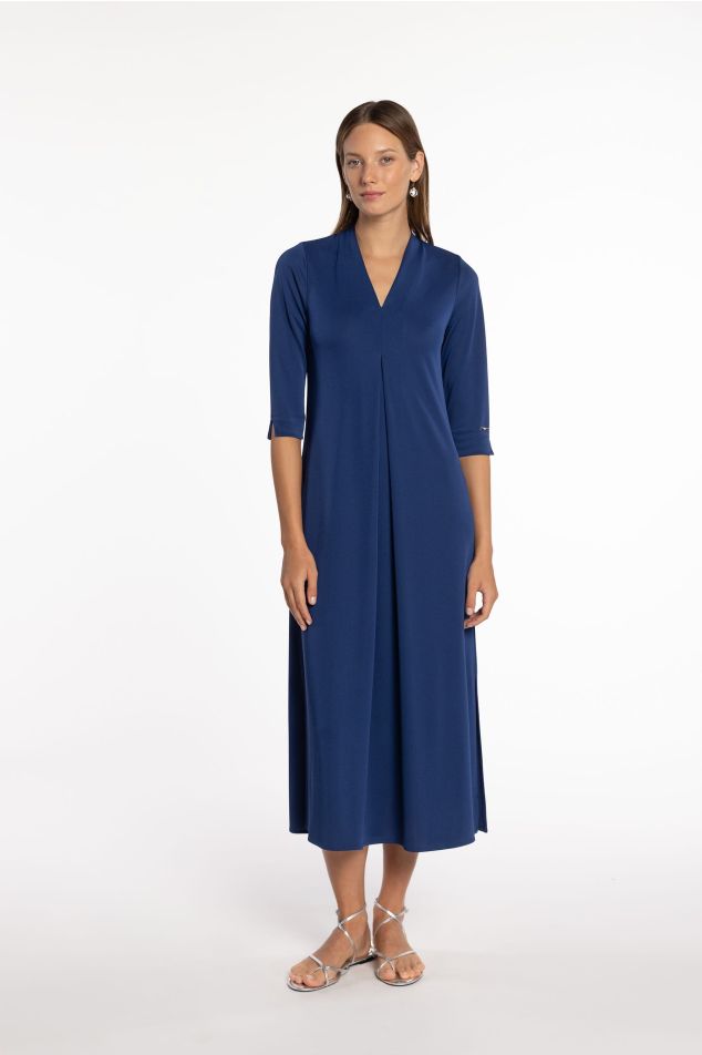 Jersey Dress with Central Pleat