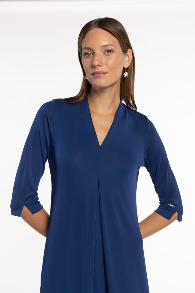 Jersey Dress with Central Pleat