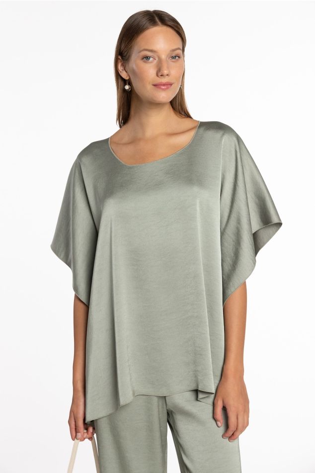 Oversized Double Satin Cape