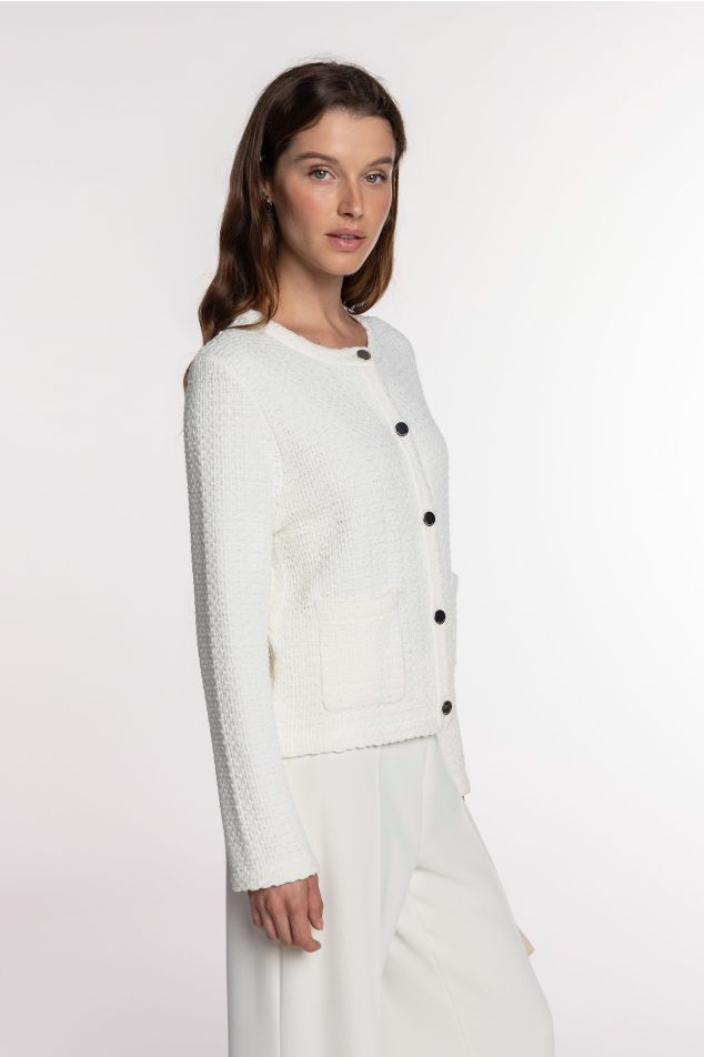 Tweed Knit Jacket