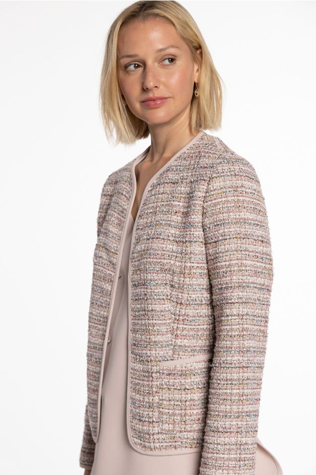Tweed Jacket with Contrast Trims