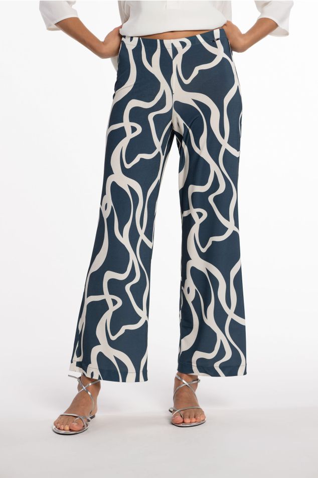 Pantaló de punt circular estampat