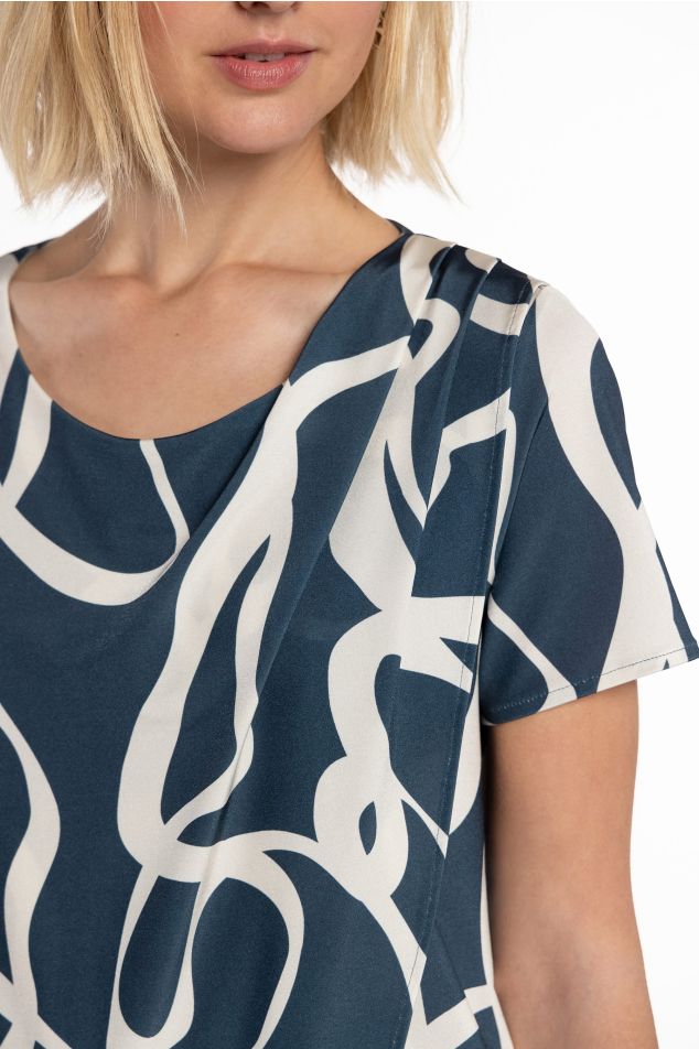 Asymmetrical Draped Jersey Top