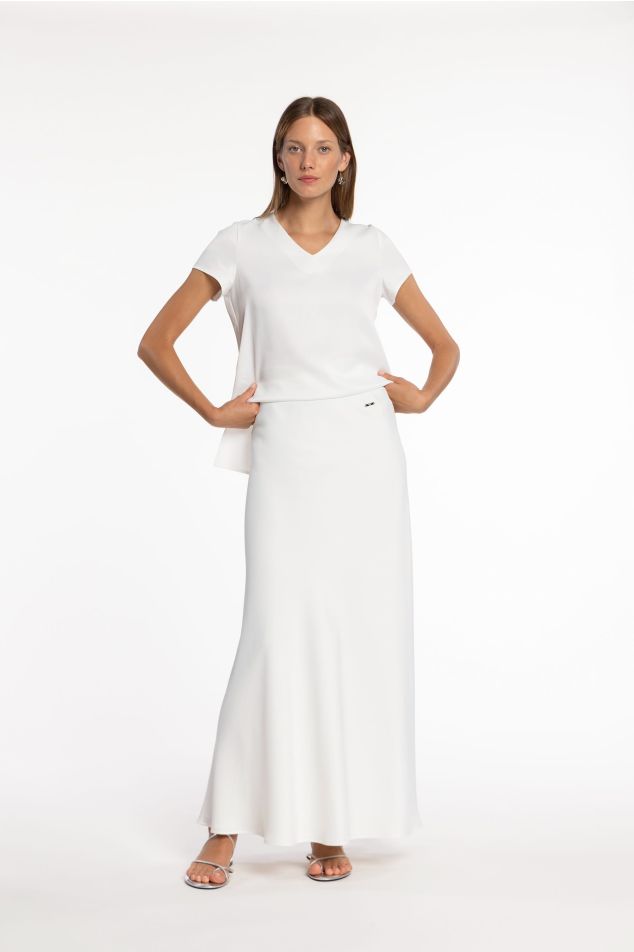 Long Satin Skirt