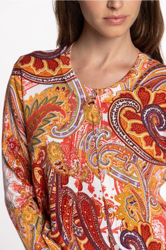 Paisley Print Knit Set