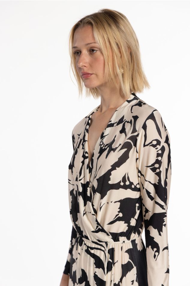 Floral Printed Jersey Dress