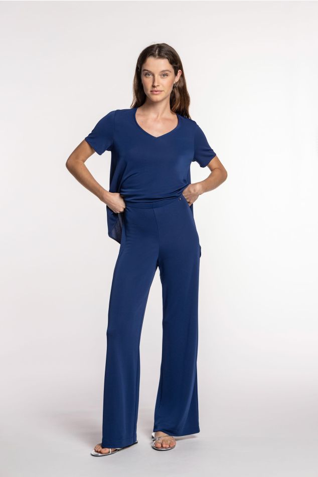 Flared Jersey Pants