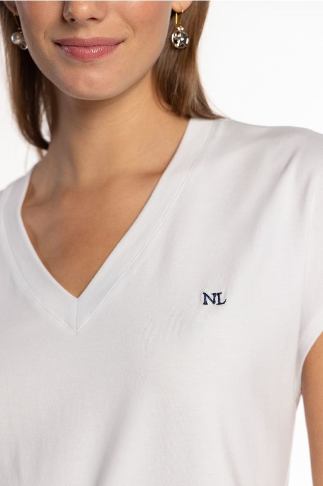 Cotton T-Shirt with Embroidered Logo