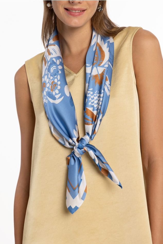 Le Petit Trianon Blue Carré Scarf
