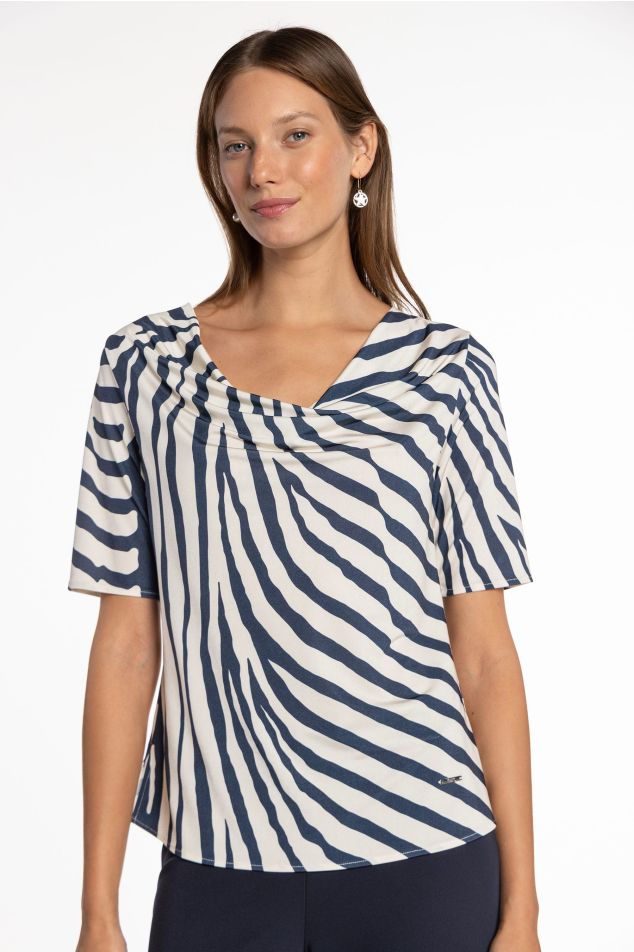 Draped Jersey Top