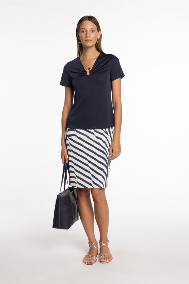 Printed Jersey Pencil Skirt