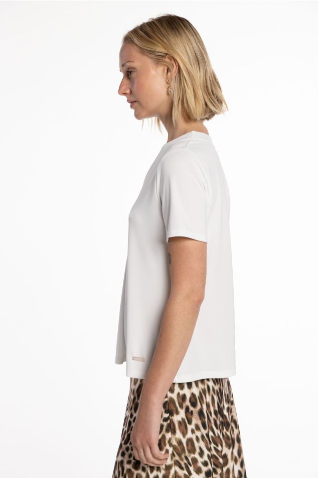 Jersey T-Shirt with Central Pleat