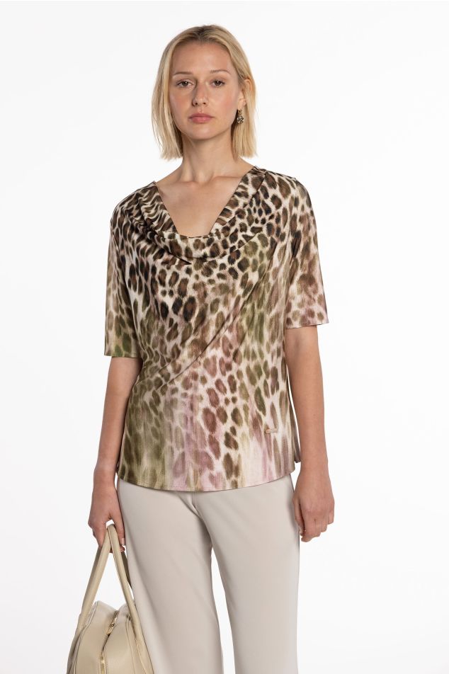 Draped Jersey Top