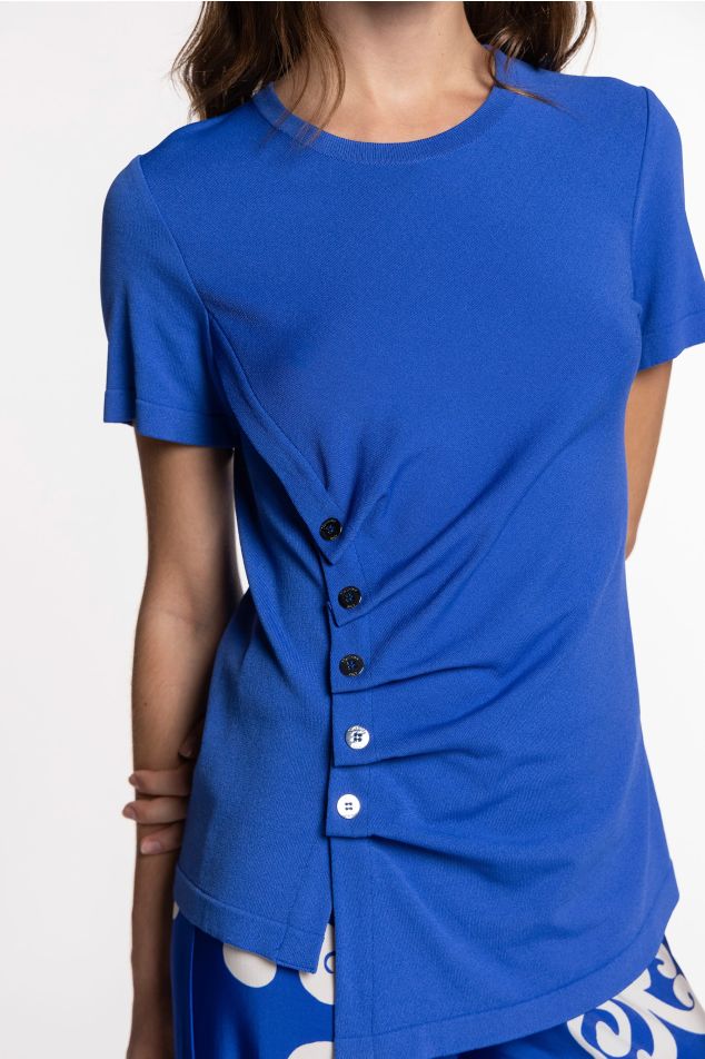 Knit Sweater with Pleats