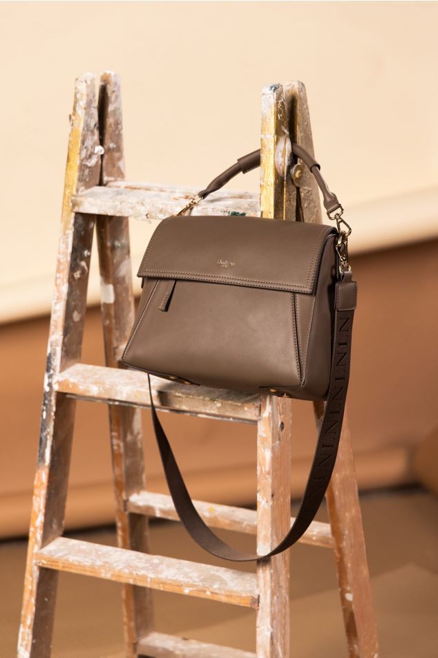 Taupe Cube Bag