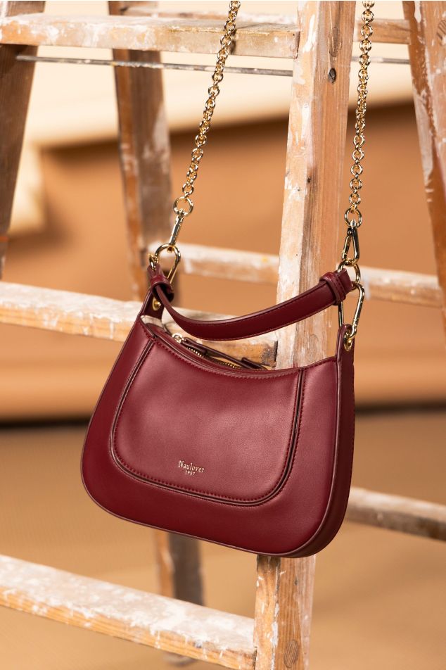 Bolso Media Luna Burgundy