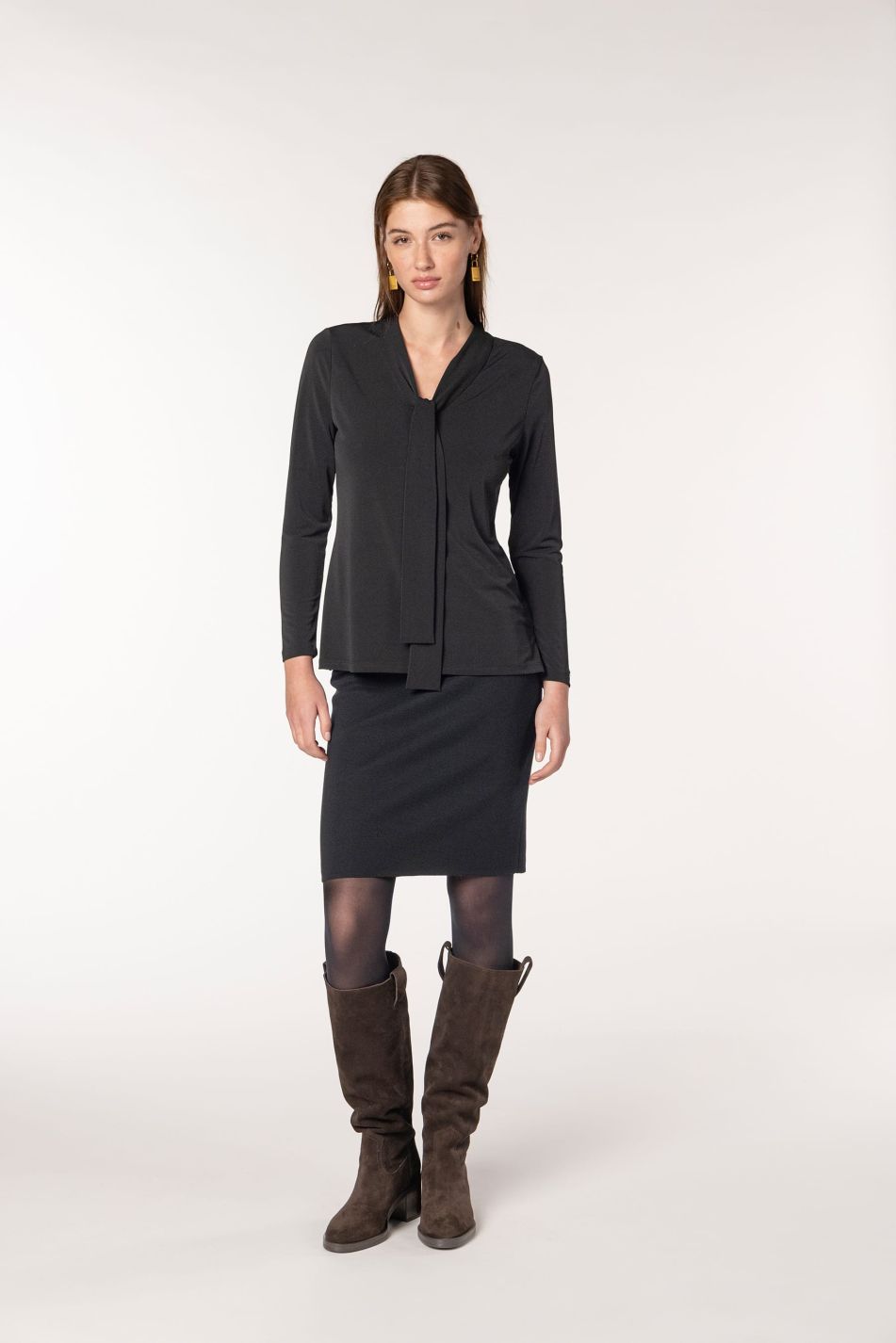 Milano-Knit Pencil Skirt With Elasticated Waistband