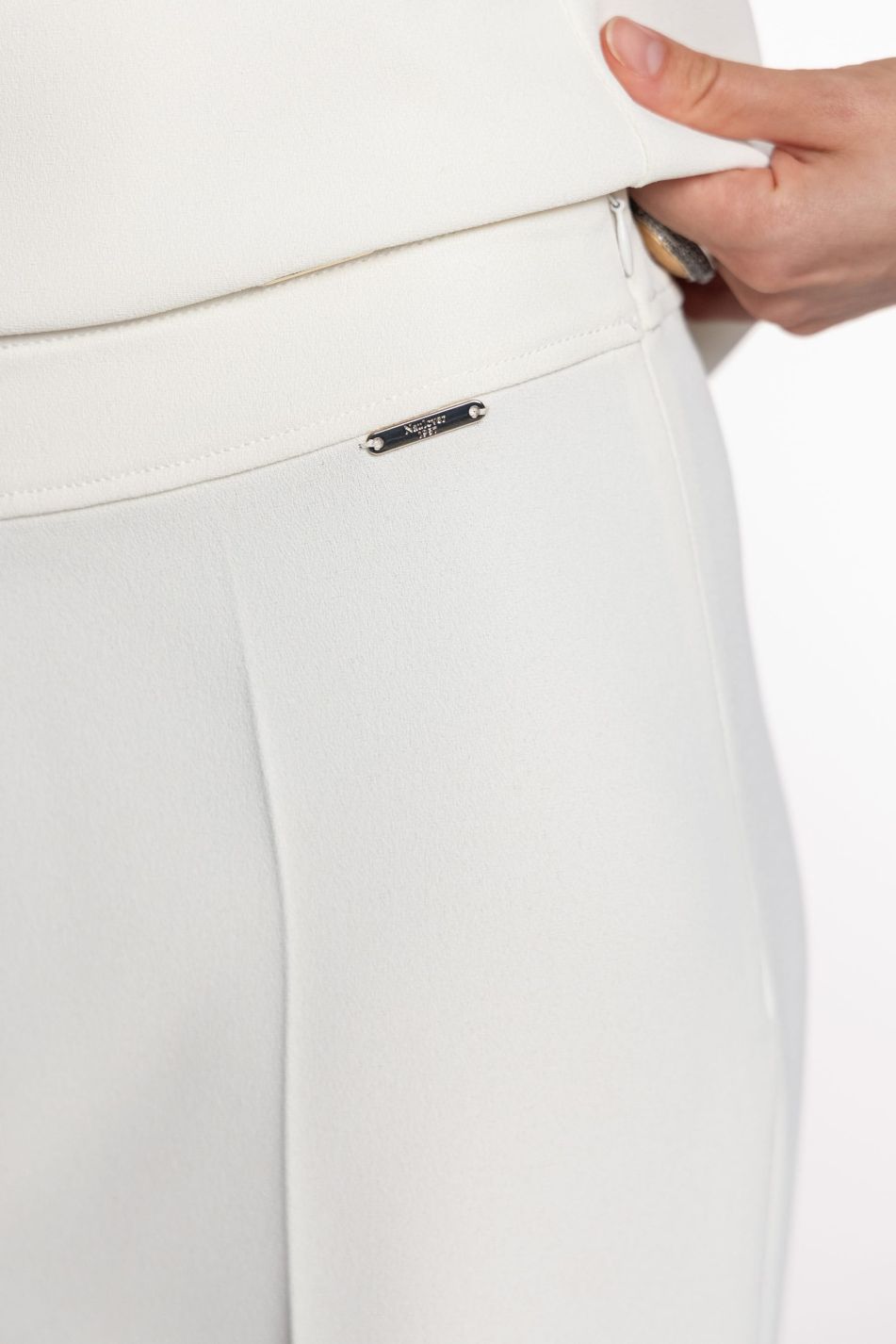 Straight-Leg Double Crepe Pants