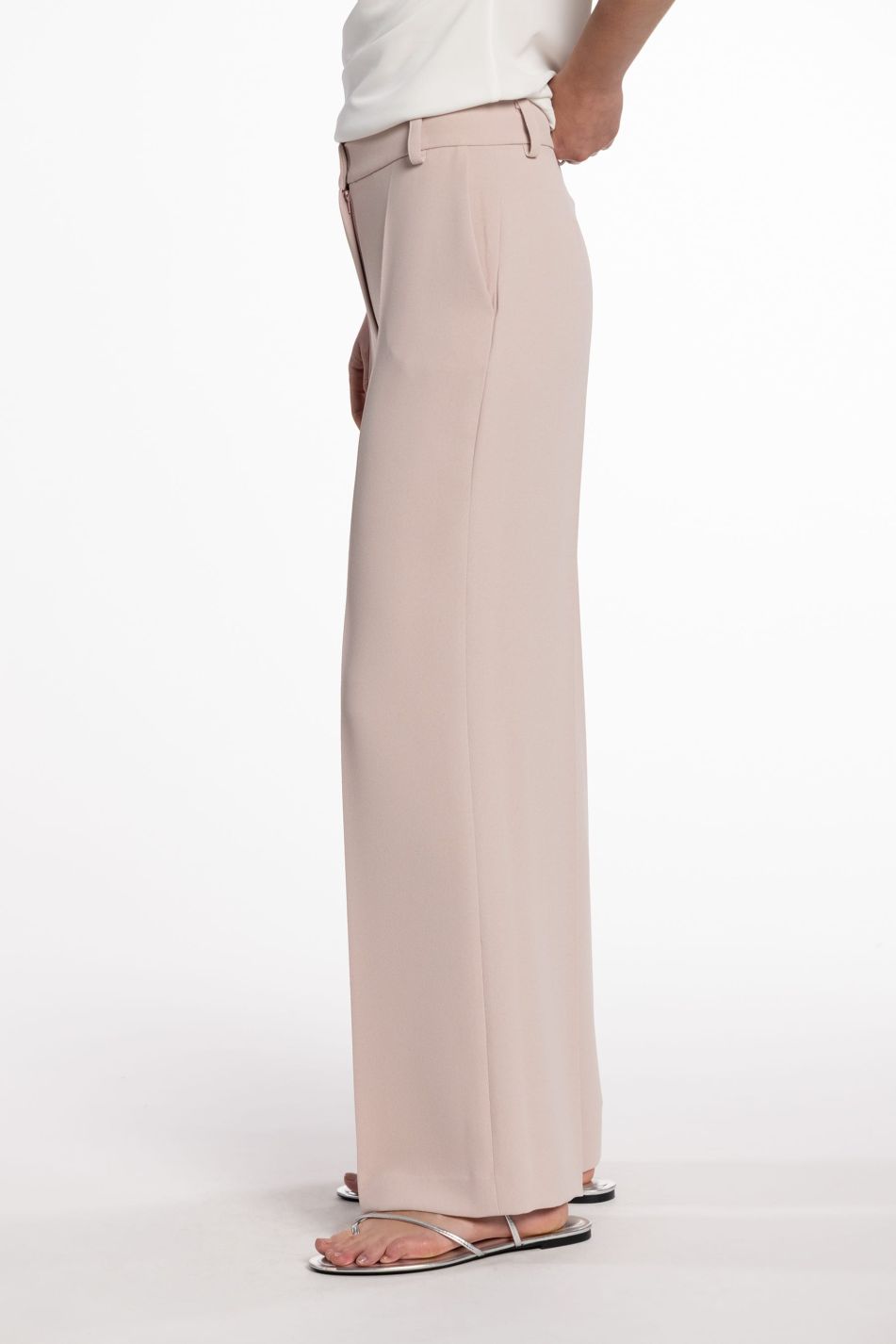 Pantalón de doble crepé fluido