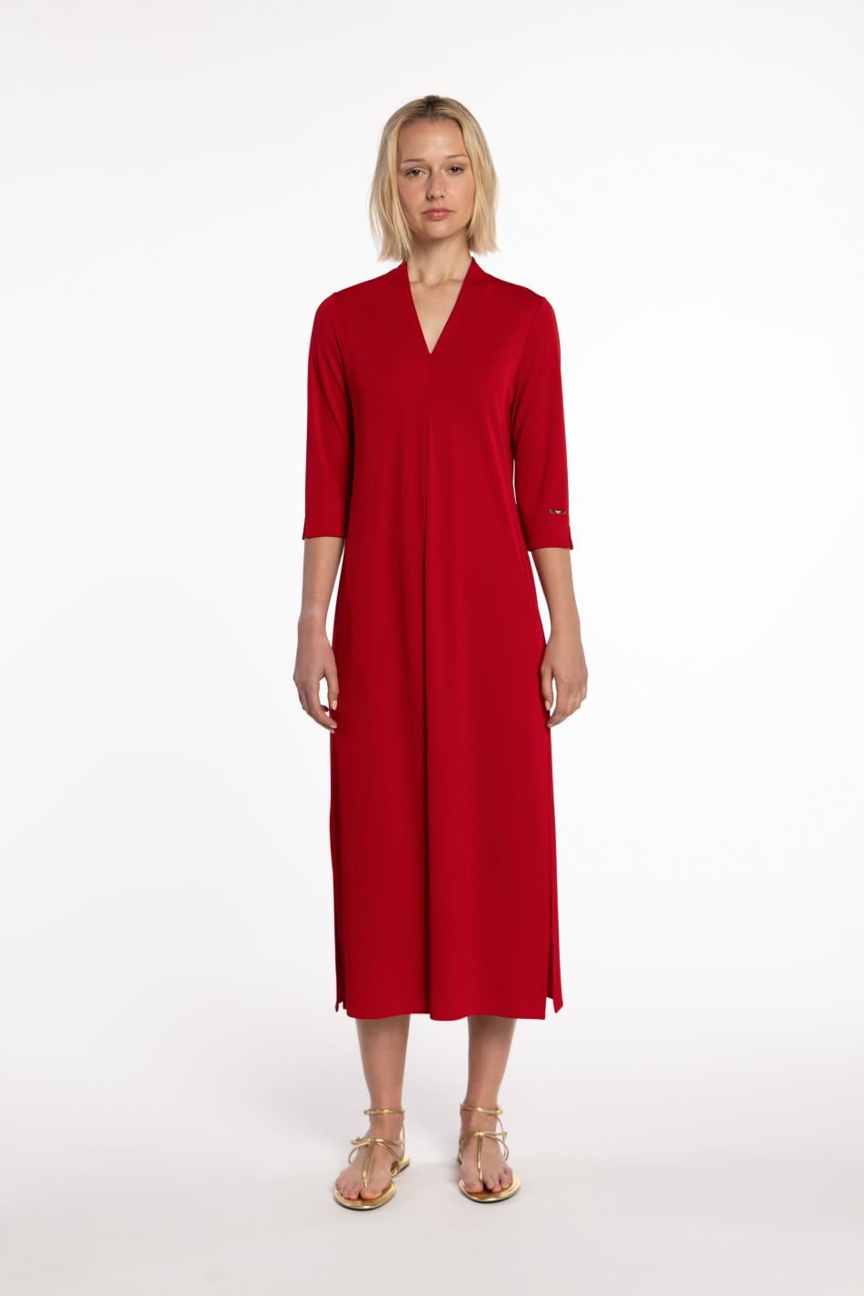 Jersey Dress with Central Pleat