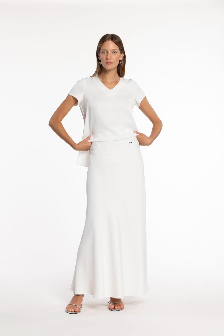 Long Satin Skirt