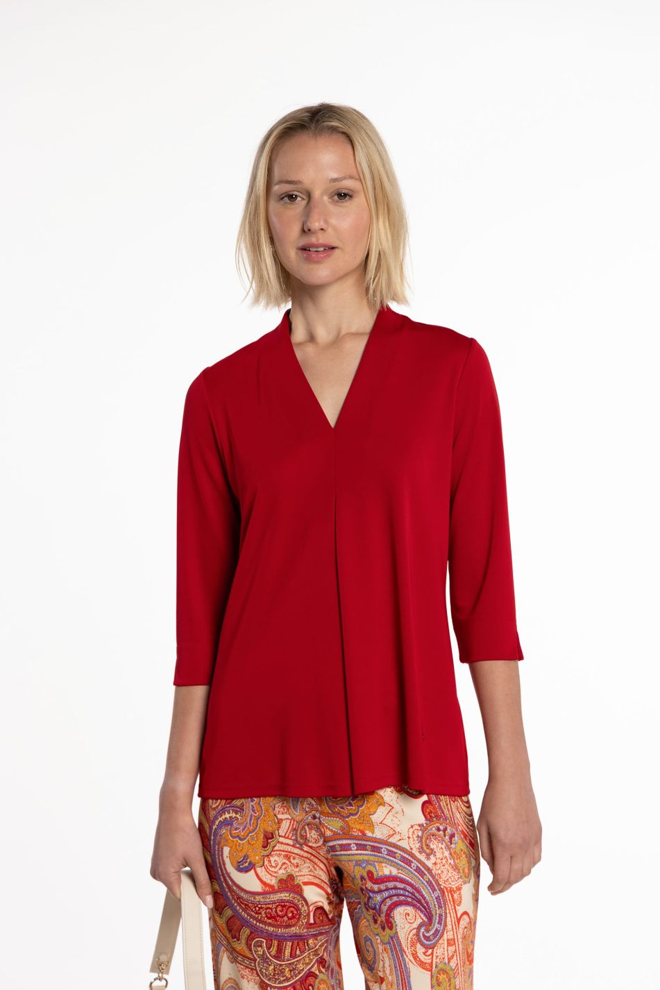 Jersey Top with Central Pleat
