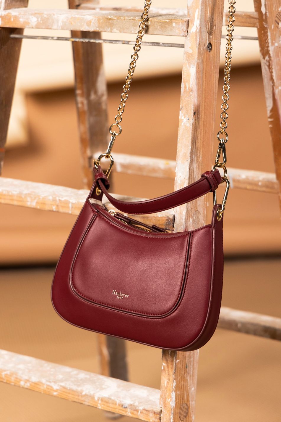 Burgundy Crescent Bag