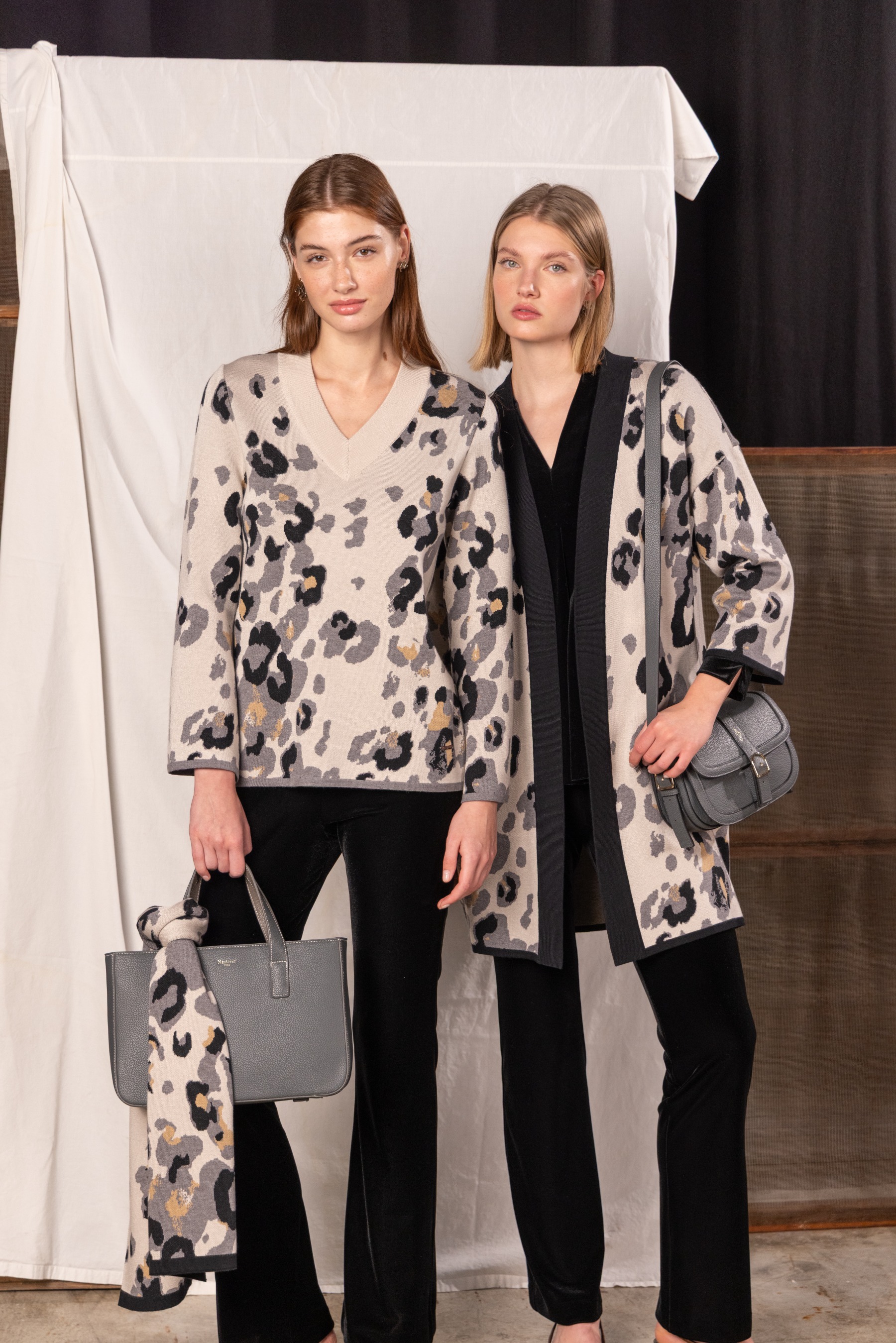 Suéter de punto animal print