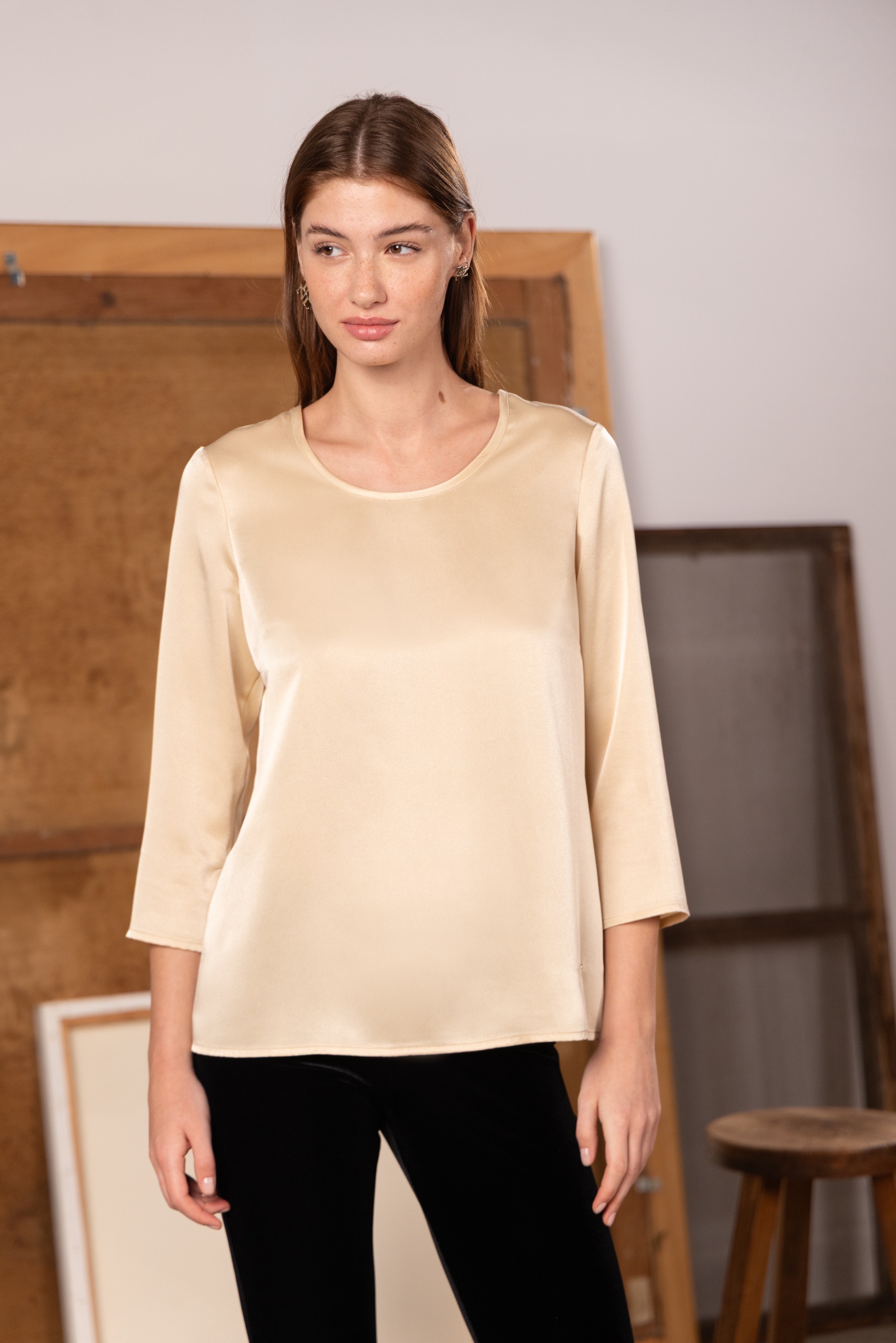 Blusa satinada