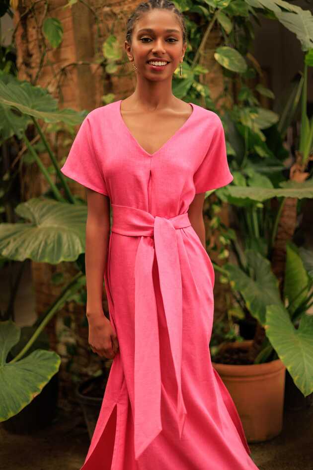 vestido rosa