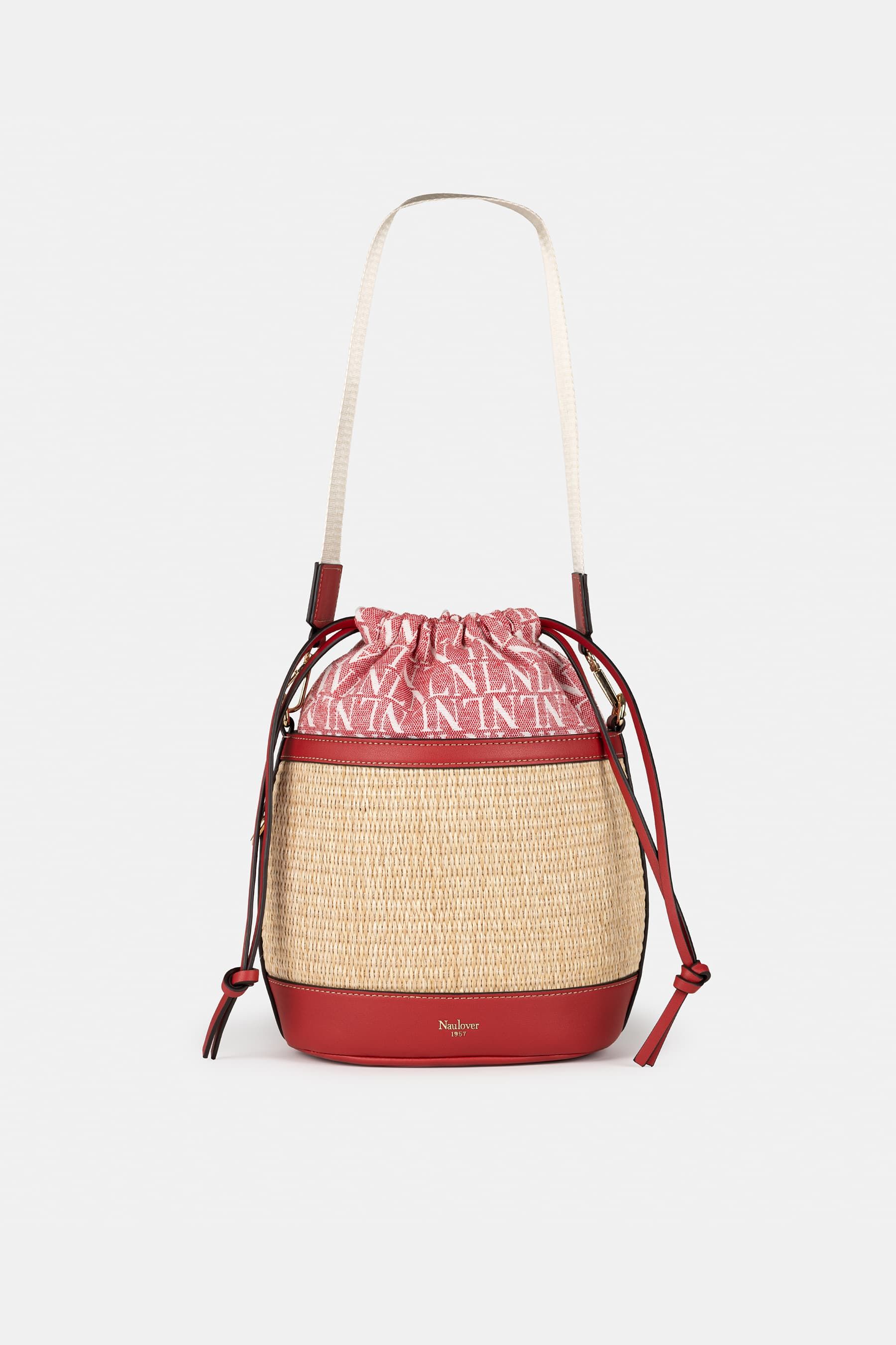 Bolso para verano estilo bucket de rafia