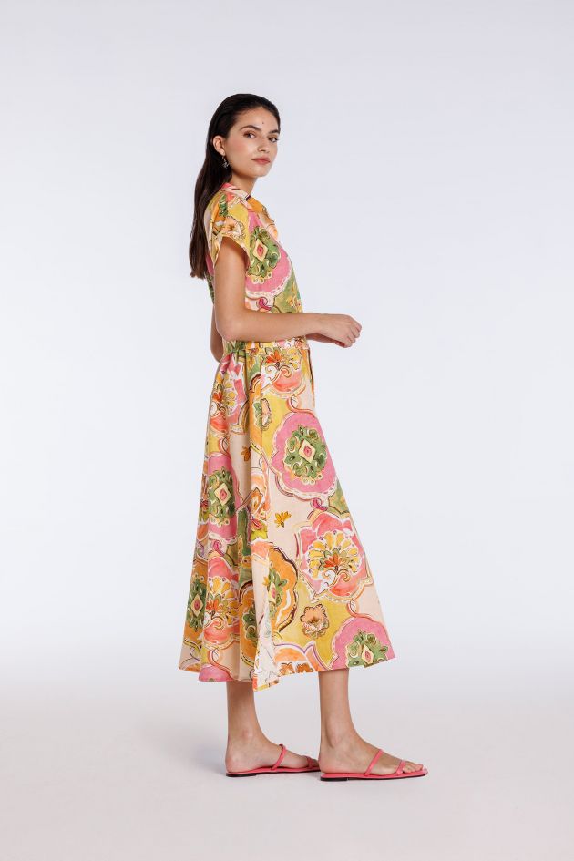 Vestido de verano midi con estampado floral